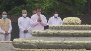 Rajiv Gandhi 77th Birth Anniversary: Rahul Gandhi Pays Floral Tribute to His Father and Former Prime Minister on Sadbhavna Diwas (See Pics)