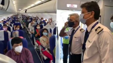 Kargil Veteran Wing Commander Ranawat Welcomes Kargil Hero GP Capt Nachiketa Onboard IndiGo Airlines, Expresses Joy of Flying Together Again After 2 Decades (Watch Video)