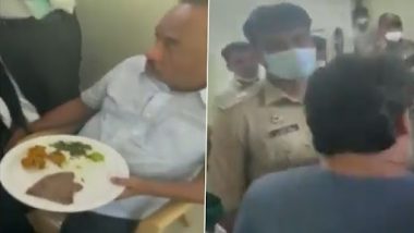 Maharashtra: Verbal Spat Erupts Between Union Minister Narayan Rane’s Supporters and Police in Ratnagiri (Watch Video)