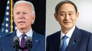 US President Joe Biden Calls Japan PM Yoshihide Suga, Congratulates Him for Successfully Hosting Tokyo Olympics 2020
