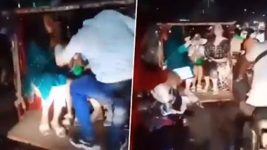 Pakistan Man Forcibly Kisses Woman Travelling in Open Rickshaw on Crowded Road, Video of Incident Sparks Rage on Social Media (Watch Video)