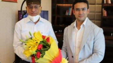 Business News | UP State Council for Higher Education Chairman Prof Dr. Girish Chandra Tripathi Interacts with Students and Staff of Galgotias University