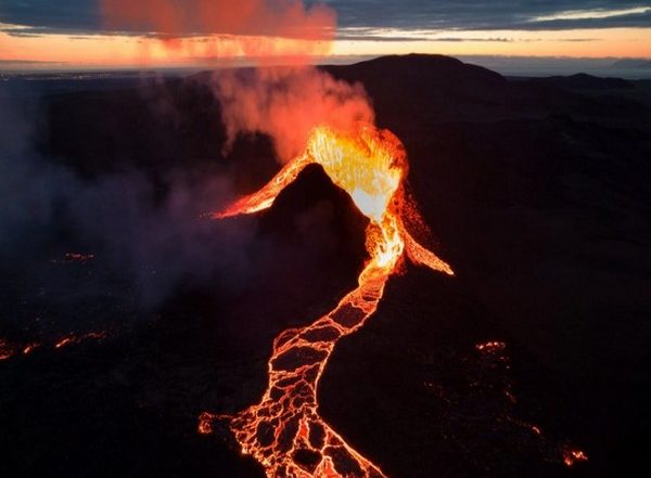 Red Hot Lava Continues To Flow After Volcanic Eruption on Iceland’s Reykjanes Peninsula