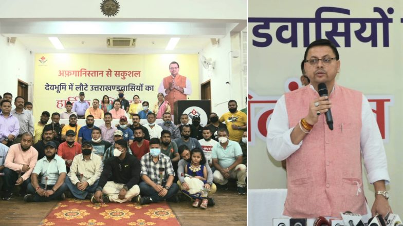 Uttarakhand CM Pushkar Singh Dhami Welcomes 56 State Natives on Safe Return From Afghanistan
