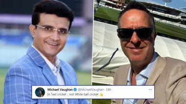 Michael Vaughan Corrects Sourav Ganguly's Tweet on Indian Team Being ‘Better Than the Rest’, Writes, ‘In Test Cricket, Not White Ball Cricket’