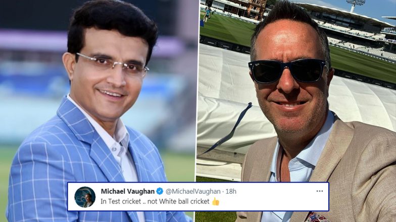 Michael Vaughan Corrects Sourav Ganguly's Tweet on Indian Team Being ‘Better Than the Rest’, Writes, ‘In Test Cricket, Not White Ball Cricket’
