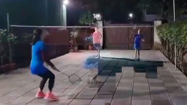 Watch Mary Kom Show Her Badminton Skills While Playing With Her Sons (Watch Video)