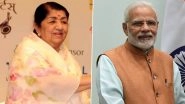 Lata Mangeshkar Funeral: PM Narendra Modi Arrives in Mumbai to Attend the Last Rites of Late Singer