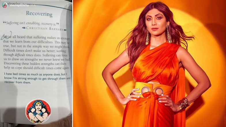 Shilpa Shetty Kundra Shares a Thoughtful Message on ‘Recovering From Suffering’ Amid Husband Raj Kundra’s Pornography Case