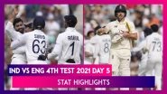 IND vs ENG 4th Test 2021 Day 5 Stat Highlights: Visitors Win Oval Test By 157 Runs