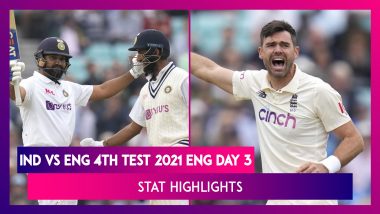 IND vs ENG 4th Test 2021 ENG Day 3 Stat Highlights: Rohit Sharma Shines With Maiden Overseas Ton