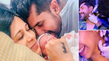 Kishwer Merchant, Suyyash Rai Get Their Son Nirvair’s Name Inked on Their Neck! (Watch Video)