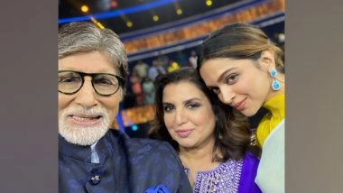 Entertainment News | Farah Khan Shares Picture with Big B, Deepika Padukone from the Sets of 'KBC'