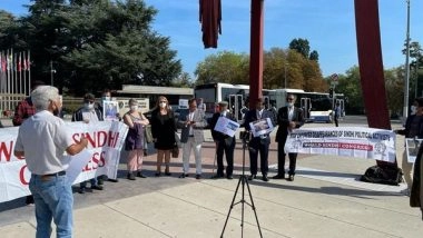 World News | World Sindhi Congress Held Protest in Geneva Against Human Rights Violations in Pak's Sindh