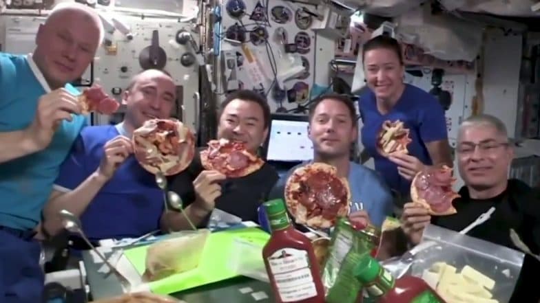 Astronauts Enjoy ‘Floating Pizza Night’ at International Space Station