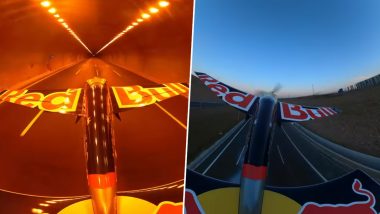 Red Bull Stunt Pilot Dario Costa Sets World Record for Flying Race Plane Zivko Edge 540 Through Tunnels Near Istanbul in Turkey (Watch Video)