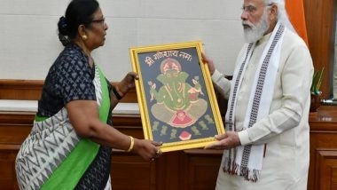 India News | Bihar Dy CM Renu Devi Pays Courtesy Visit to PM Modi, Seeks Help for Flood Victims