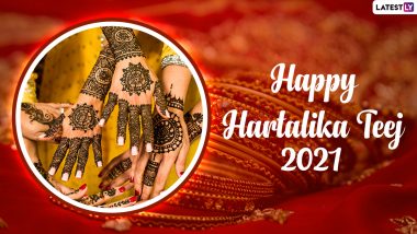 Hartalika Teej 2021 WhatsApp Status Video & Images: Celebrate Hindu Festival by Sharing Wishes, Greetings and Messages With Family and Friends