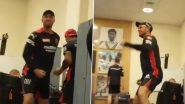 AB de Villiers Enacts RCB Captain Virat Kohli&rsquo;s Way of Celebrating After Win Over Mumbai Indians in IPL 2021 (Watch Video)
