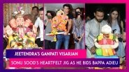 Jeetendra's Ganpati Visarjan, Sonu Sood's Heartfelt Jig As He Bids Bappa Adieu
