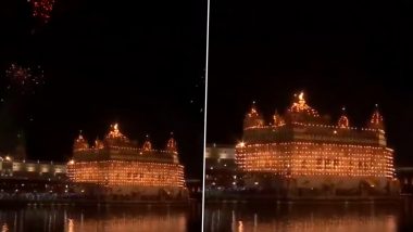 Sri Guru Granth Sahib Ji Parkash Utsav 2021: Watch Fireworks at Golden Temple on The Occasion of Gurupurab