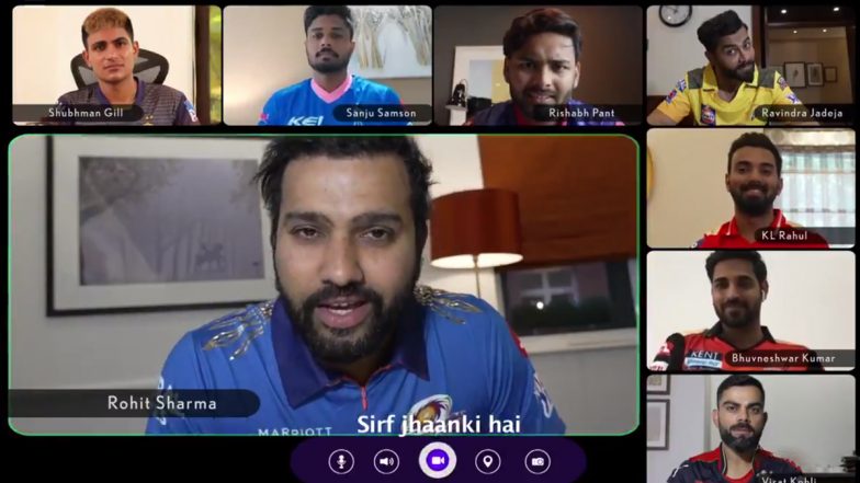 Virat Kohli, Rohit Sharma and Other Indian Stars Participate in ‘Dream Call’ Ahead of IPL 2021 Resumption (Watch Video)