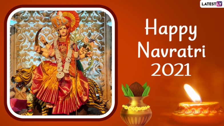 Navratri 2021 Wishes, Images & Messages: WhatsApp Status, Jai Mata Di Greetings, Facebook Quotes, SMS and HD Wallpapers To Send During Sharad Navaratri
