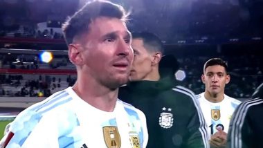 Lionel Messi in Tears While Celebrating Copa America 2021 Trophy With Fans After Argentina’s 3–0 Win Over Bolivia (Watch Full Video)