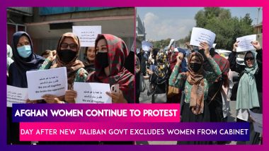 Afghan Women Continue To Protest Day After New Taliban Govt Excludes Women From Cabinet