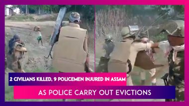 Assam: Police Carry Out Evictions, Two Civilians Killed, Nine Policemen Injured, Violence Caught On Camera