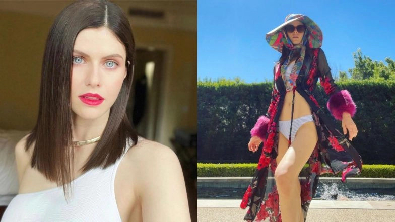 Alexandra Daddario Shows a Lot of Legs in Striped Bikini, but It’s Her Bizarro Style That Makes This Post Fun!