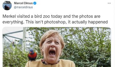 Angela Merkel at Bird Zoo Bitten by Australian Rainbow Lorikeet, Her Reaction Was Priceless (See Pics)