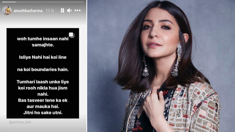 Anushka Sharma Shares Zakir Khan’s Insta Post Which Talks About Paps Making ‘Tamasha’ of Celeb Deaths