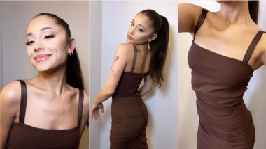 Ariana Grande Rocks Little Brown Dolce & Gabbana Dress, Flaunts Signature Ponytail in New Pics