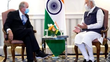World News | Modi in US: PM Modi Meets Blackstone CEO, Discusses Investment Opportunities in India