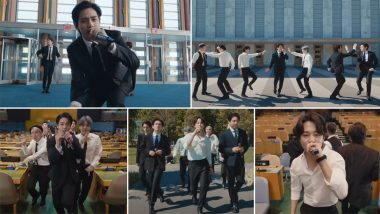 BTS Performs Permission To Dance at the United Nations; K-Pop Boys Look Dapper in Suits (Watch Video)