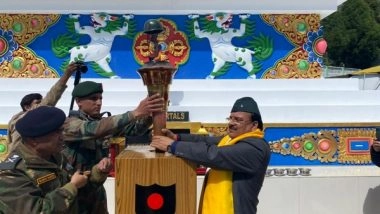 India News | Union Minister Bhatt Visits Forward Areas in Tawang, Receives Vijay Mashaal