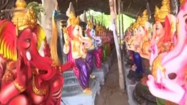 India News | Artisans in Andhra's Vijayawada Suffer Due to Ban on Ganesh Pandals