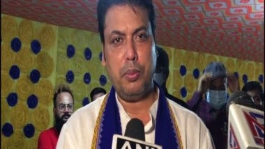 India News | Tripura CM Biplab Deb Inaugurates Ganesh Puja Pandal in Agartala