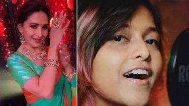 Catchy Lyrics of ‘Manike Mage Hithe’ Gets Madhuri Dixit Grooving! Watch Gorgeous Actress Perform in Traditional Attire on Viral Sinhala Song