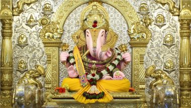 Dagdusheth Ganpati Idol Live Darshan & Streaming Online For Ganesh Chaturthi 2021: Here's How You Can Watch The Ganeshotsav Celebrations and Aarti From Pune