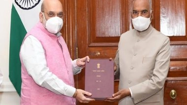 India News | Shah Presents Parliamentary Committee's Report on Official Language to President Kovind