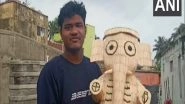 India News | Odisha-based Artist Crafts Ganpati Idol with over 5000 Matchsticks to Mark Ganesh Chaturthi