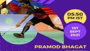 Sports News | Tokyo Paralympics: In All Indian Affair, Top Seed Pramod Bhagat Defeats Manoj Sarkar