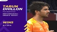 Sports News | Tokyo Paralympics: India's Tarun Dhillon Beats Thailand's Teamarrom in Men's Singles SL4 Group Stage