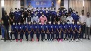 Sports News | Jharkhand Sports Minister Hafizul Hassan Meets Indian Women's Football Team in Jamshedpur