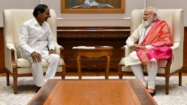 PM Narendra Modi Assures K Chandrasekhar Rao of Land Allotment for Construction of ‘Telangana Bhavan’ in Delhi