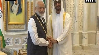 World News | PM Modi Speaks to Abu Dhabi Crown Prince, Reviews Progress in Comprehensive Strategic Partnership