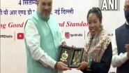 India News | Amit Shah Felicitates Olympics Medalist Mirabai Chanu in Delhi
