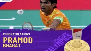 Sports News | Tokyo Paralympics: Remarkable Achievement, Pramod Bhagat Has Scripted History, Says Anurag Thakur